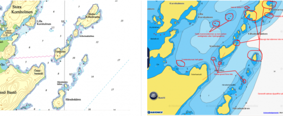 Digitala sjökort har fel och brister trots ”rätt” underlag från